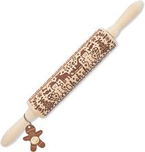 Picture of EMBOSSEDWOODEN ROLLING PIN GINGERMAN 39 CM